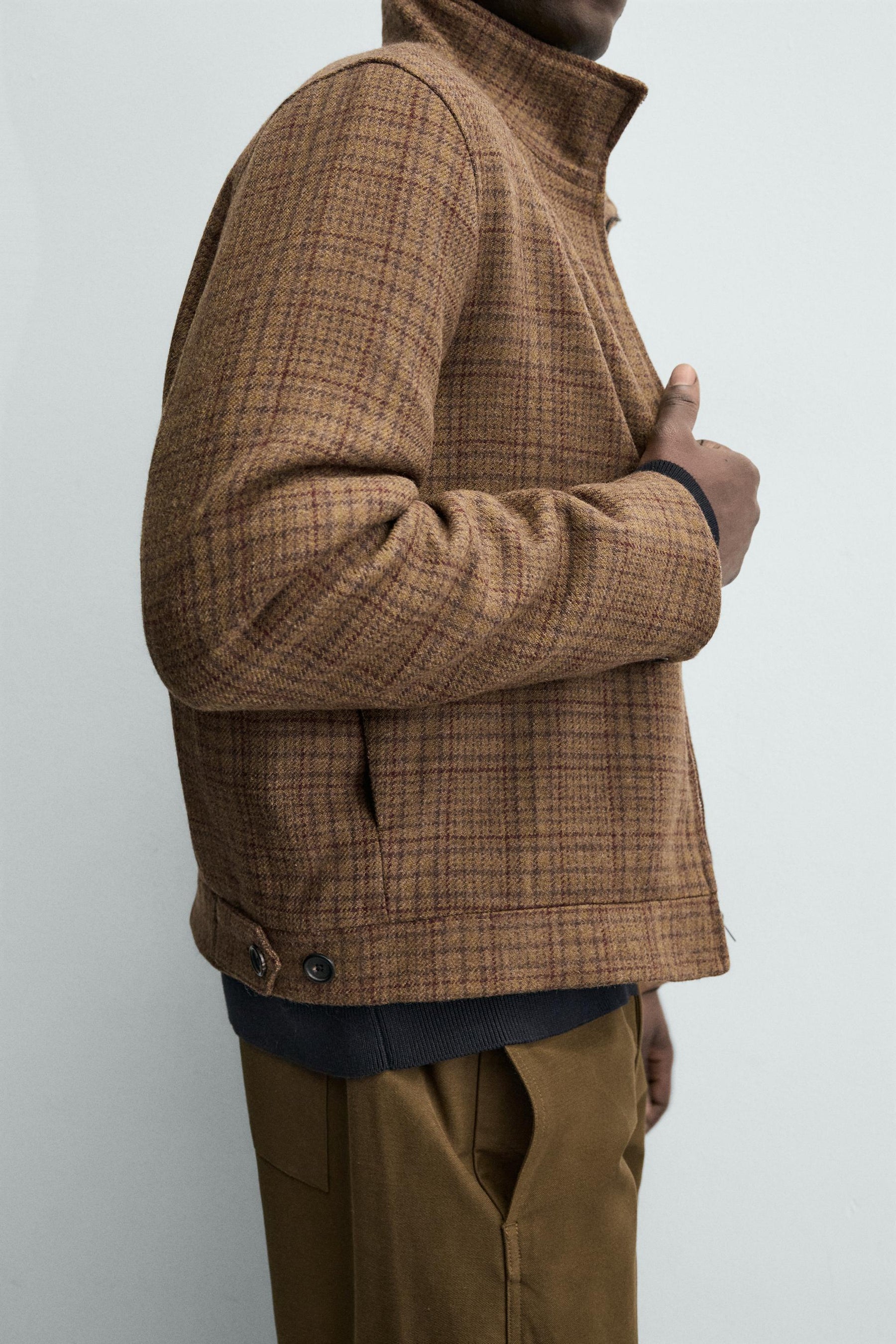 CHECK WOOL BLEND OVERSHIRT - Image 6