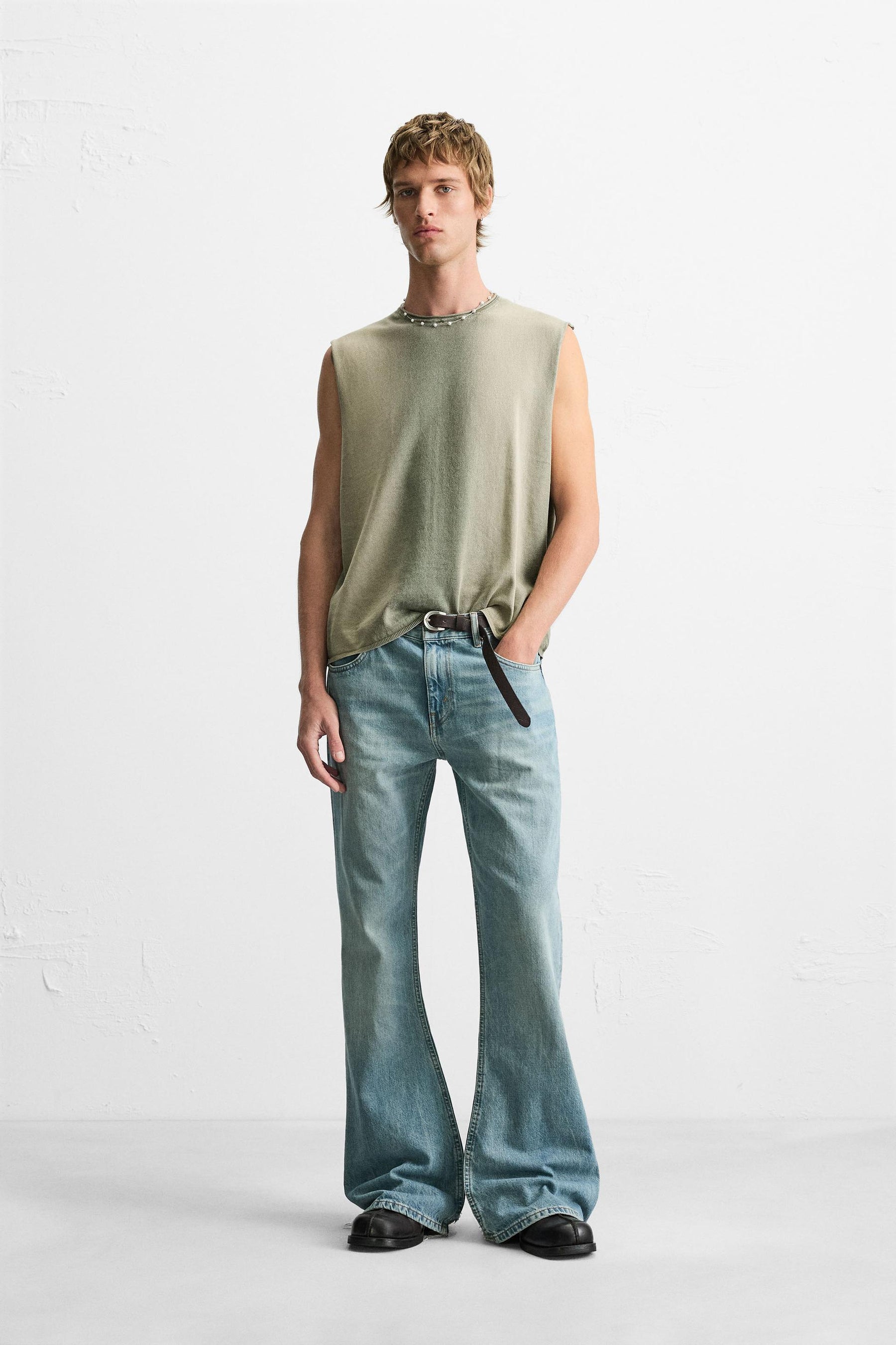 WASHED KNIT TANK TOP - Image 1