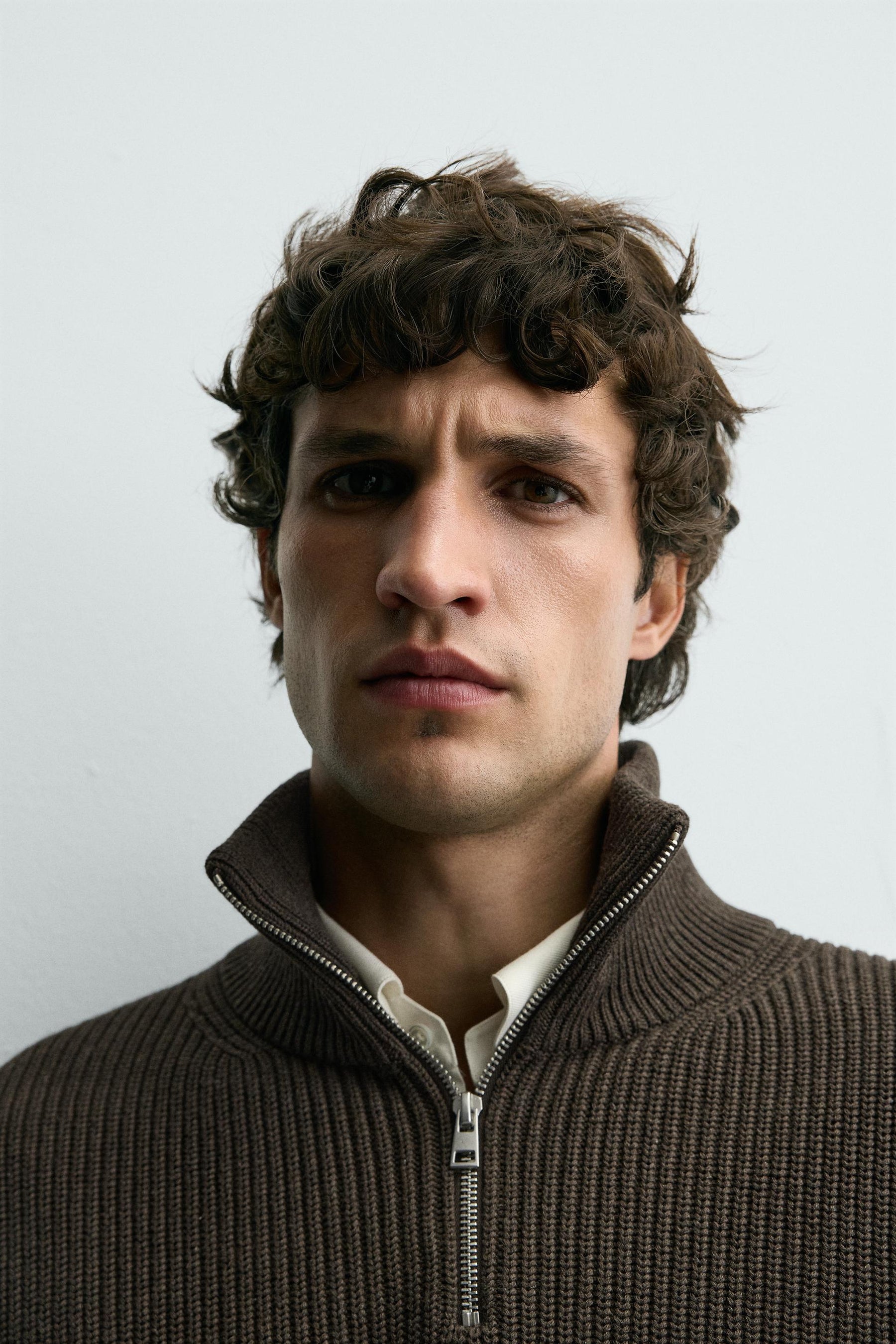 Zippered Knit Pullover