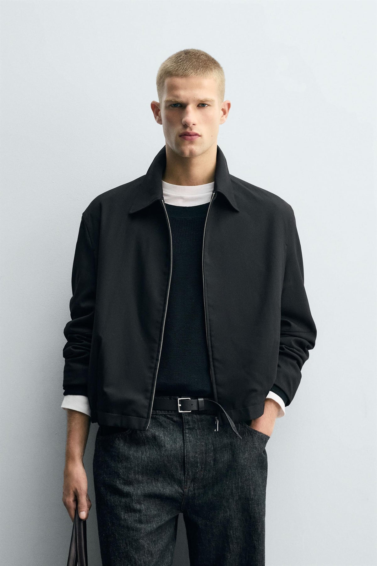 RELAXED FIT HERRINGBONE JACKET - Image 2