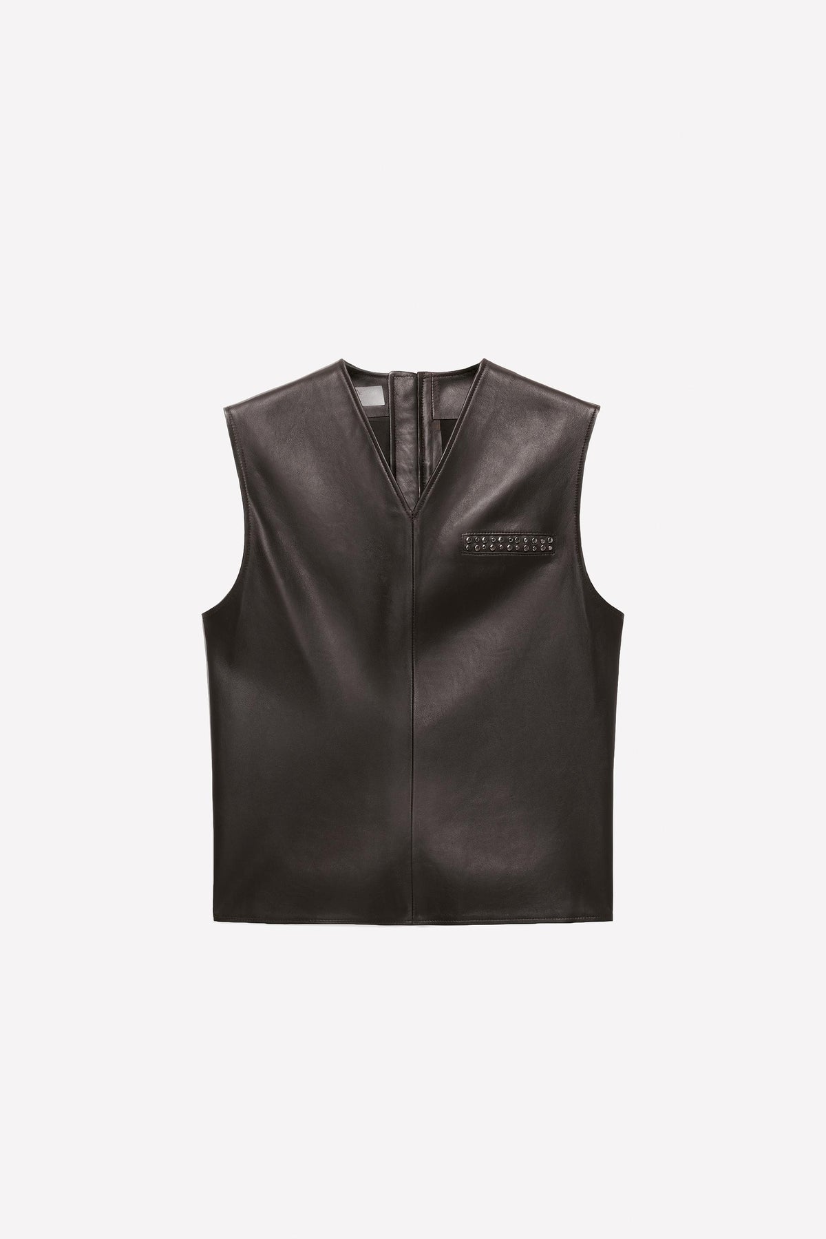 Leather Waistcoat With Studs - Image 1