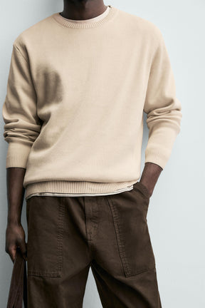 TEXTURED COTTON JUMPER - Image 6