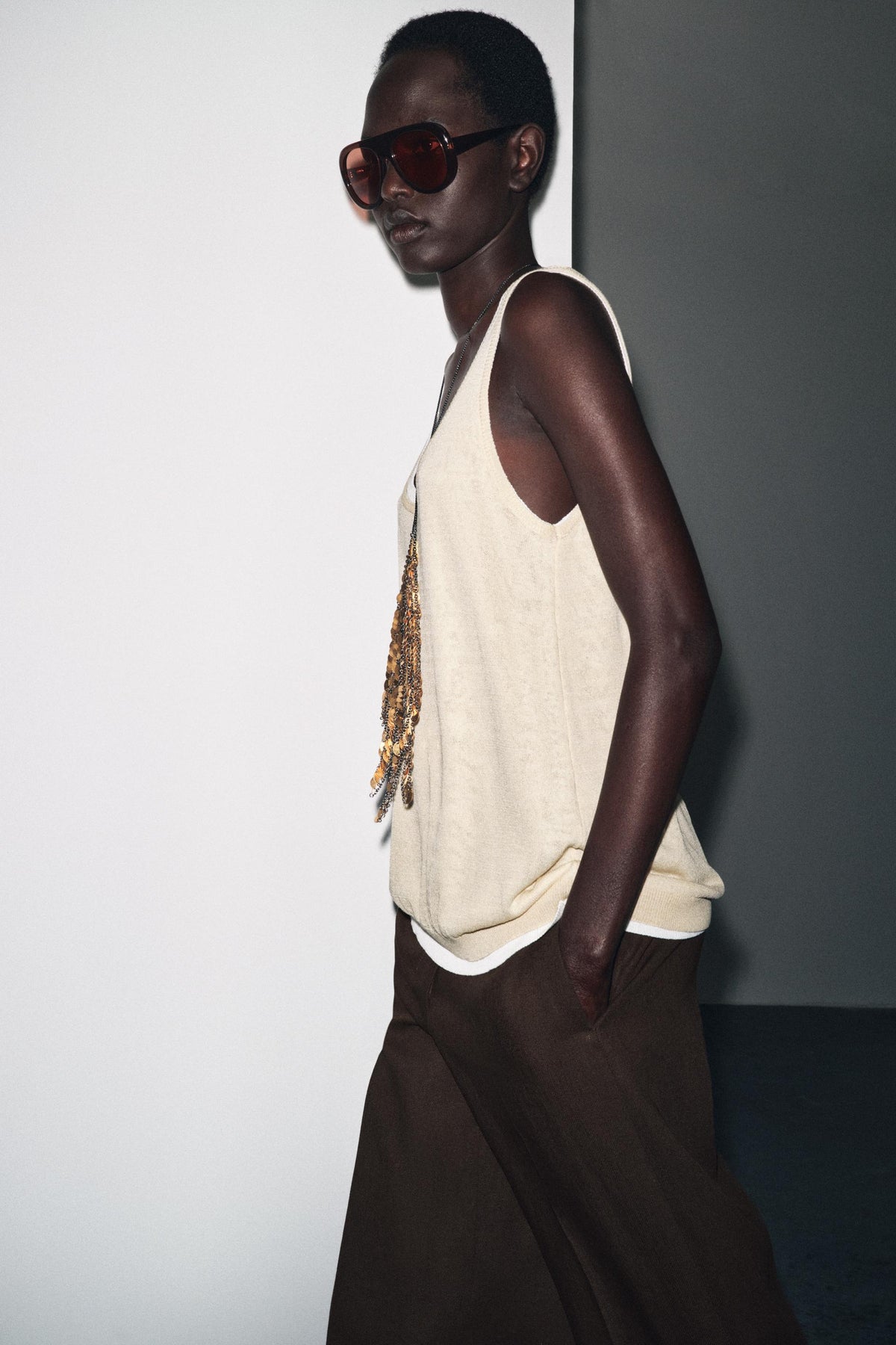 DOUBLE LAYER KNIT TOP - Image 2