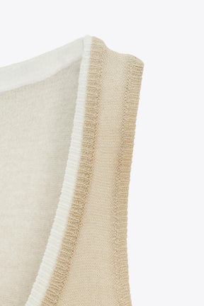 DOUBLE LAYER KNIT TOP - Image 5