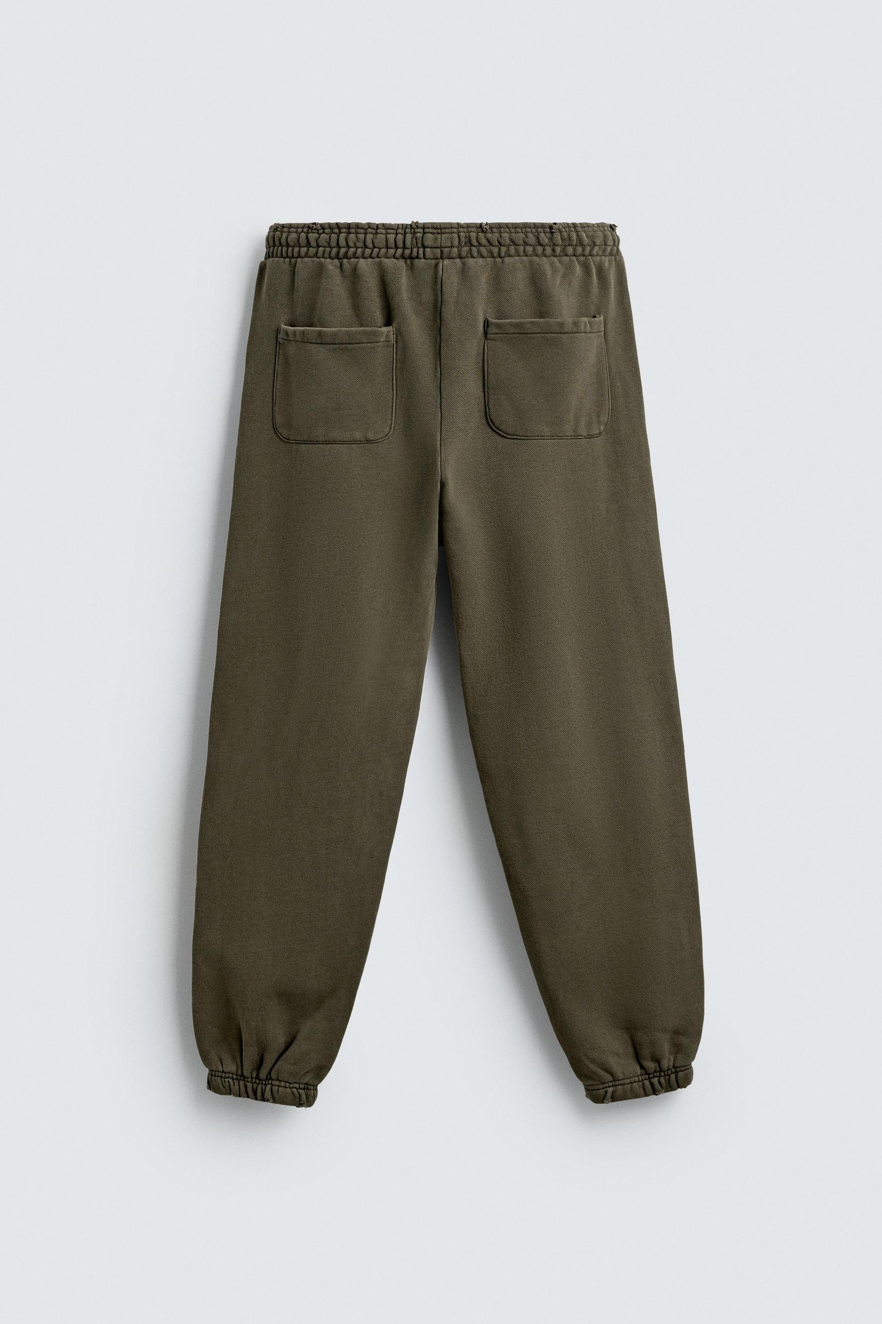 RELAXED FIT FADED EFFECT TROUSERS - Image 8