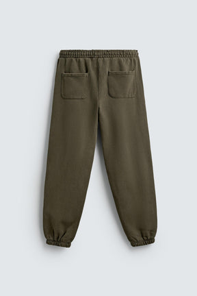 RELAXED FIT FADED EFFECT TROUSERS - Image 8