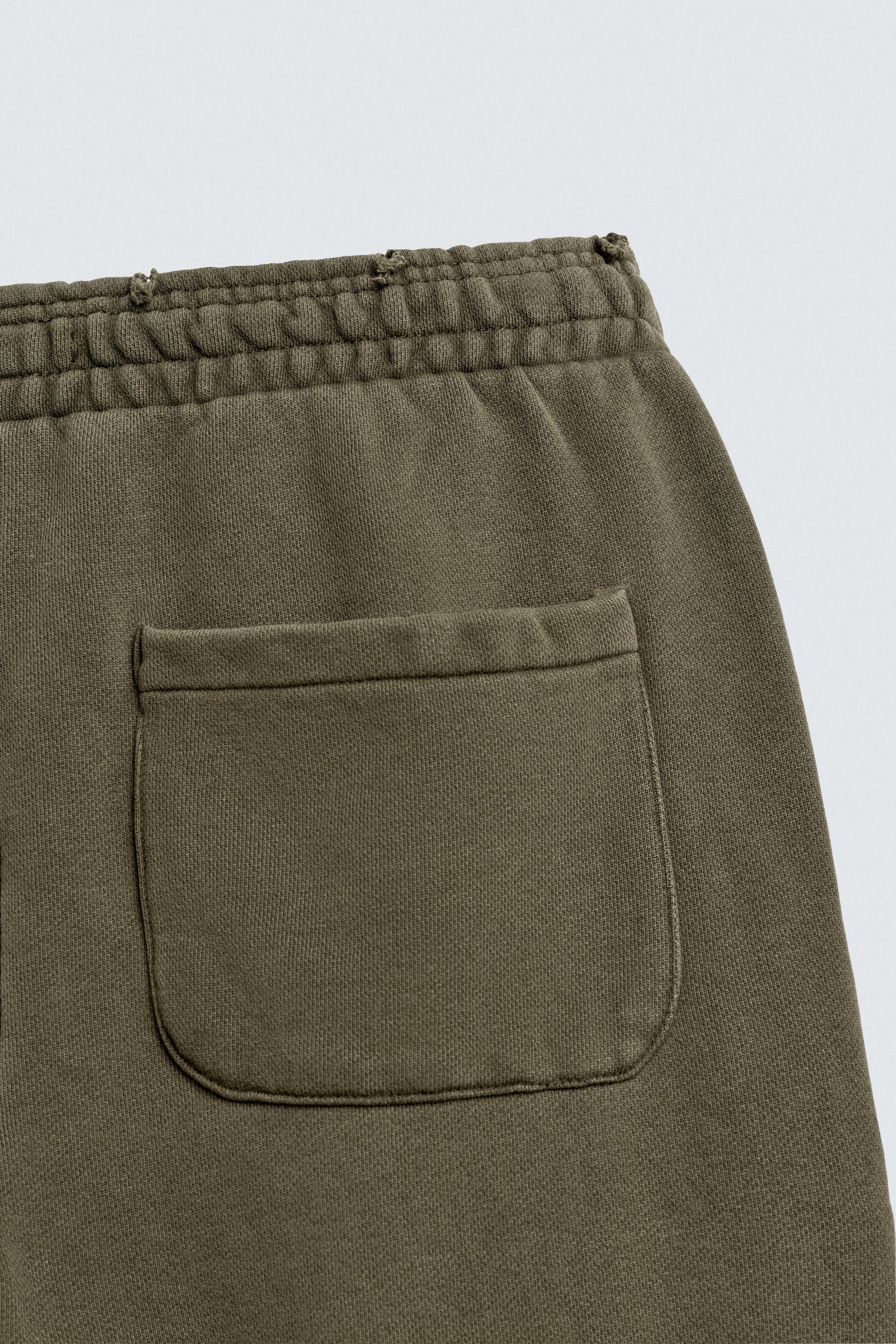 RELAXED FIT FADED EFFECT TROUSERS - Image 10