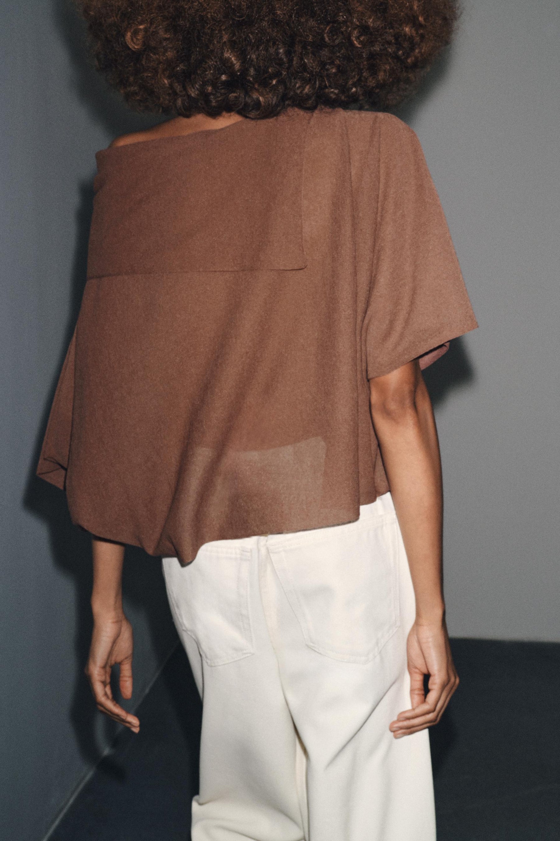 PLAIN KNIT SHORT SLEEVE JUMPER - Image 3