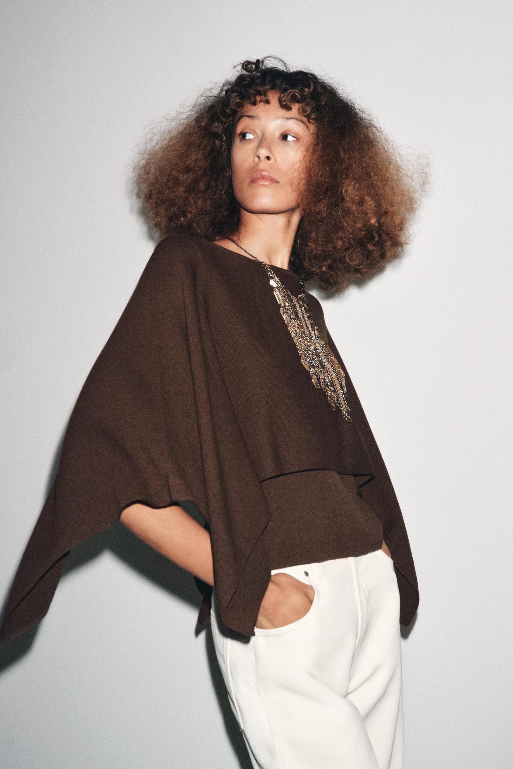 KNIT CAPE JUMPER - Image 4