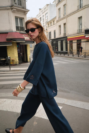 KNIT TOP WITH CUTWORK EMBROIDERY - Image 4