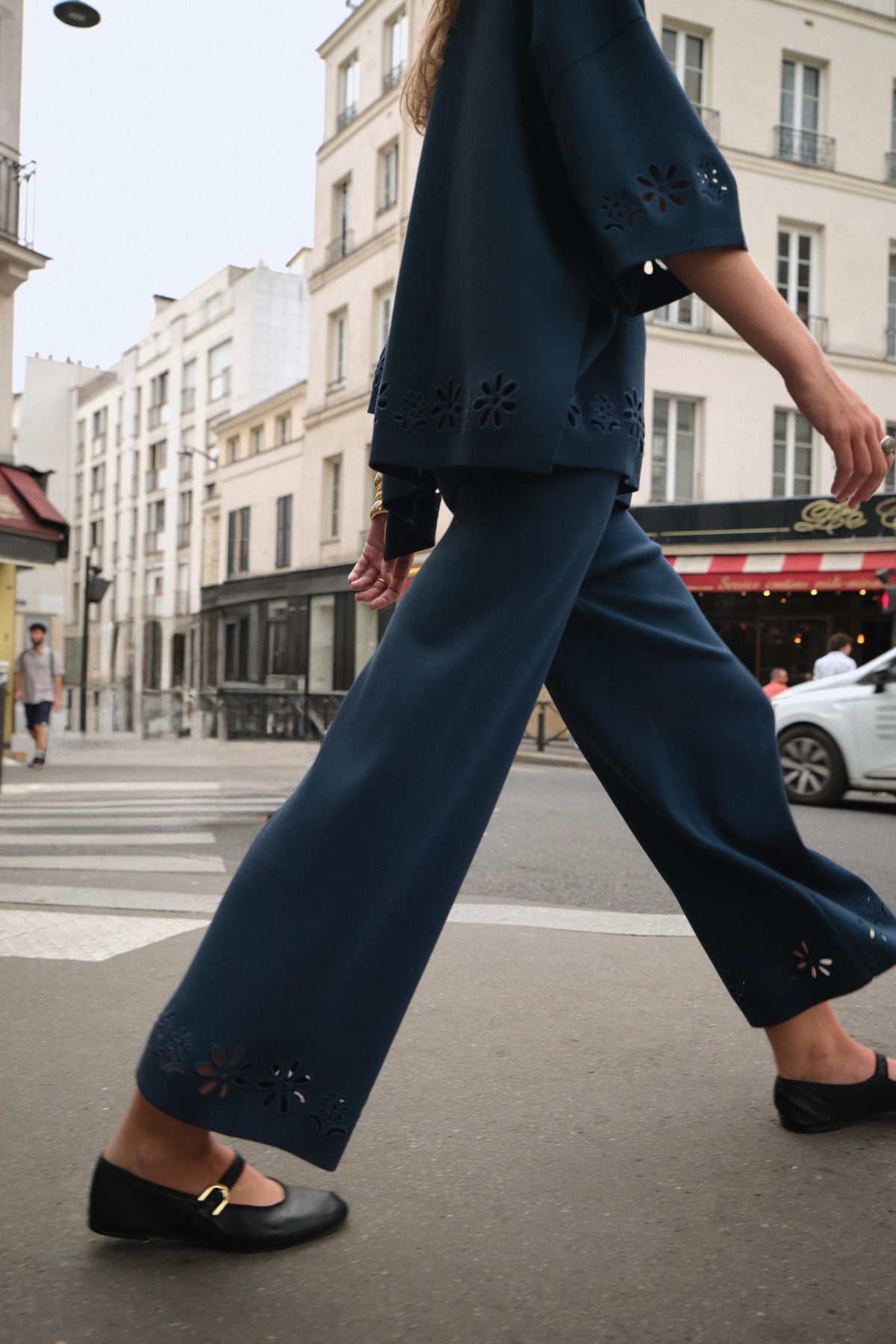 KNIT TROUSERS WITH CUTWORK EMBROIDERY - Image 1