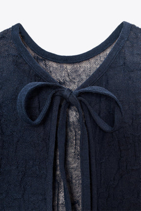 FINE KNIT CRINKLED MIDI DRESS - Image 8