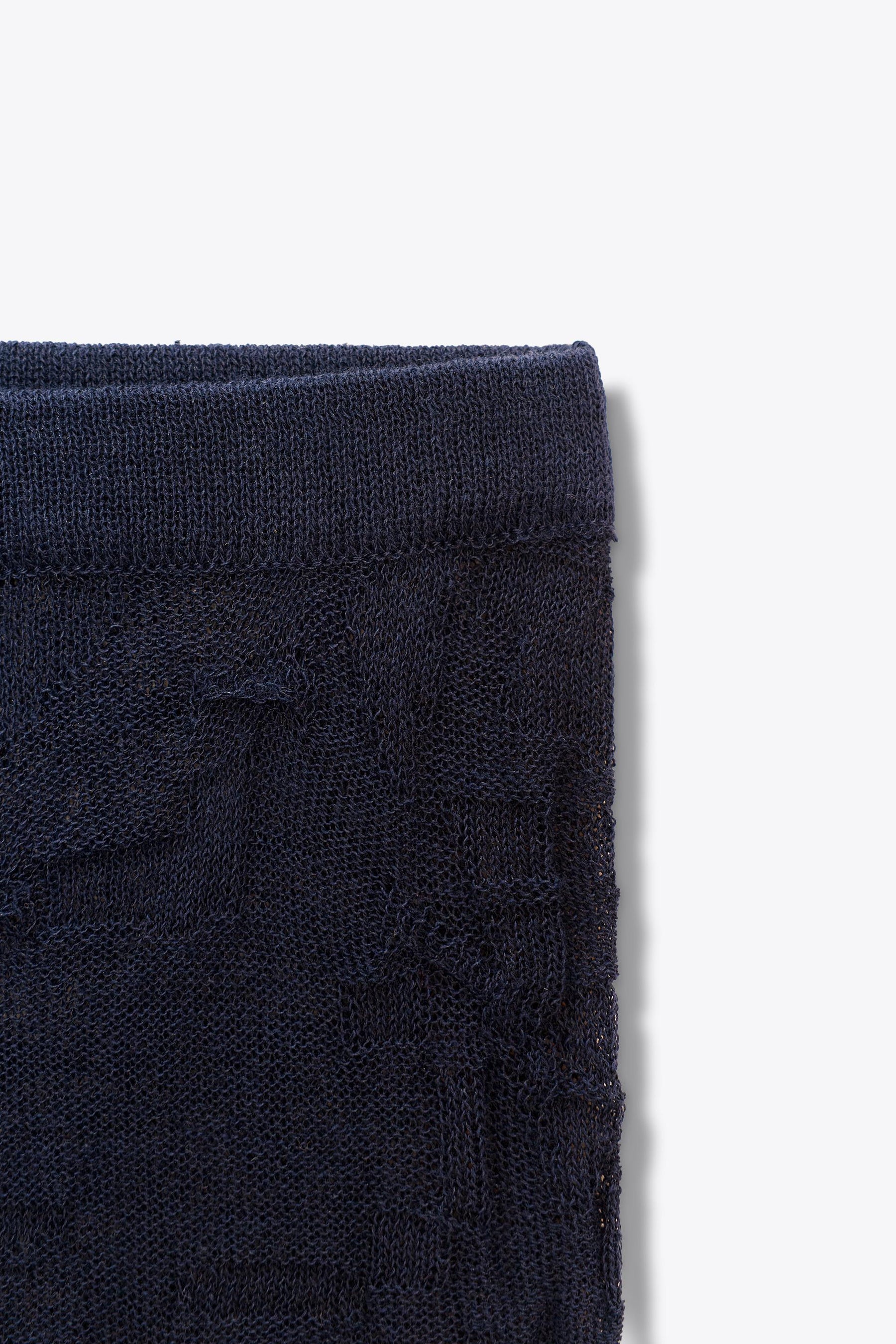 FINE KNIT WRINKLED-EFFECT TROUSERS - Image 9