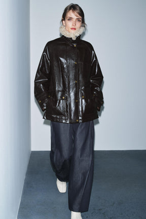 FAUX FUR COLLAR JACKET ZW COLLECTION - Image 4