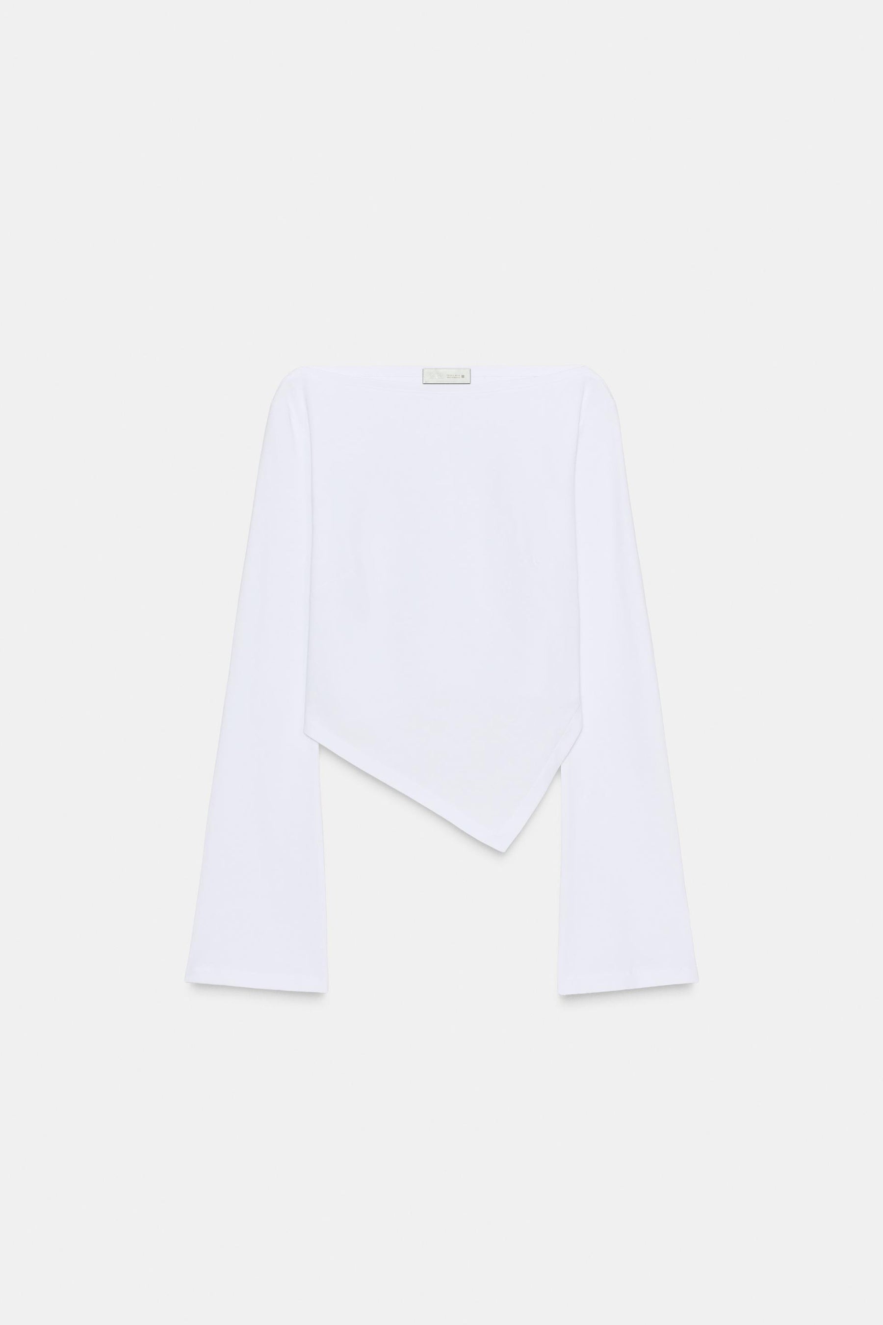 Asymmetric Boat Neck Shirt