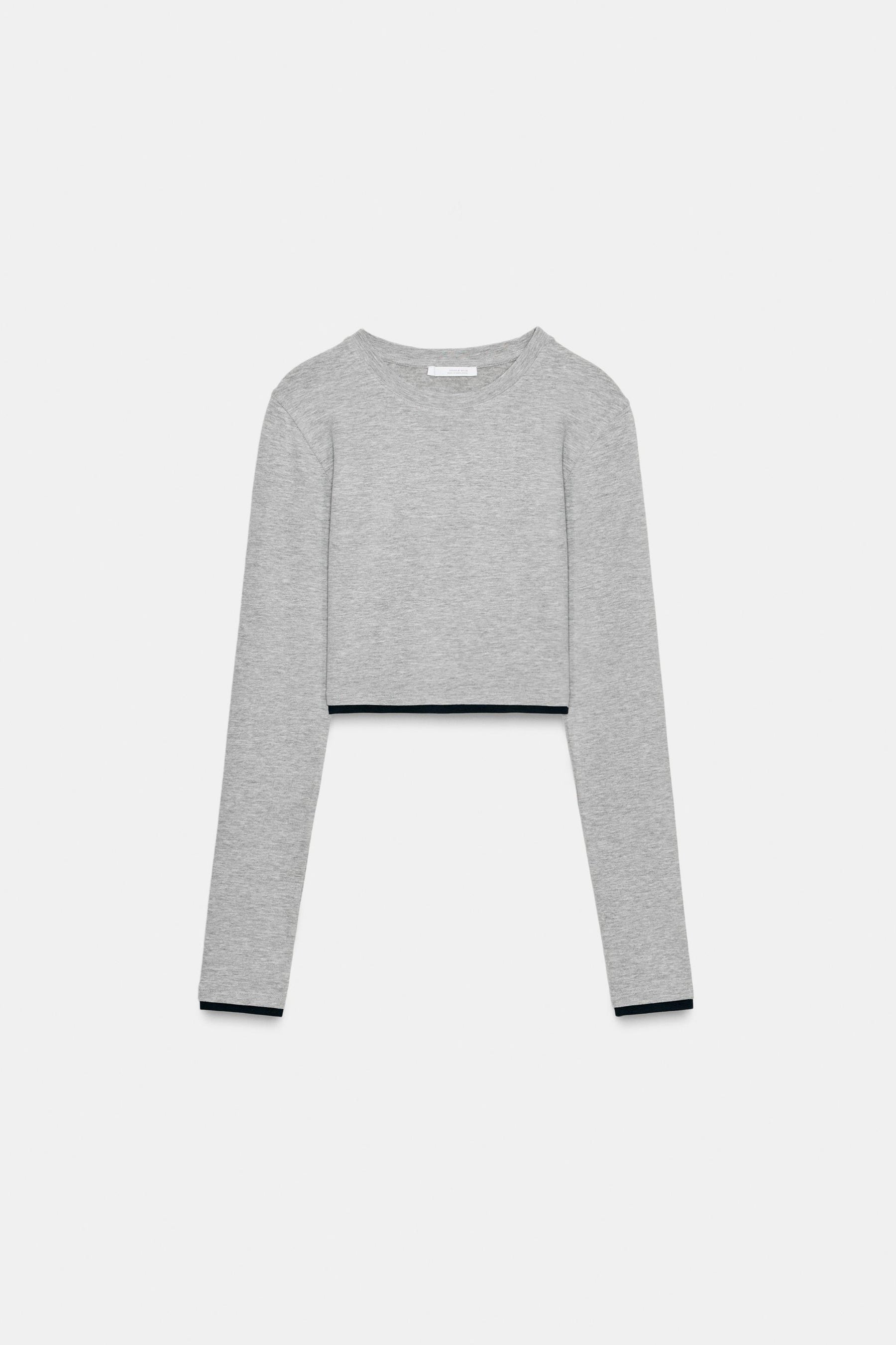 Cropped Mock Layer T-Shirt