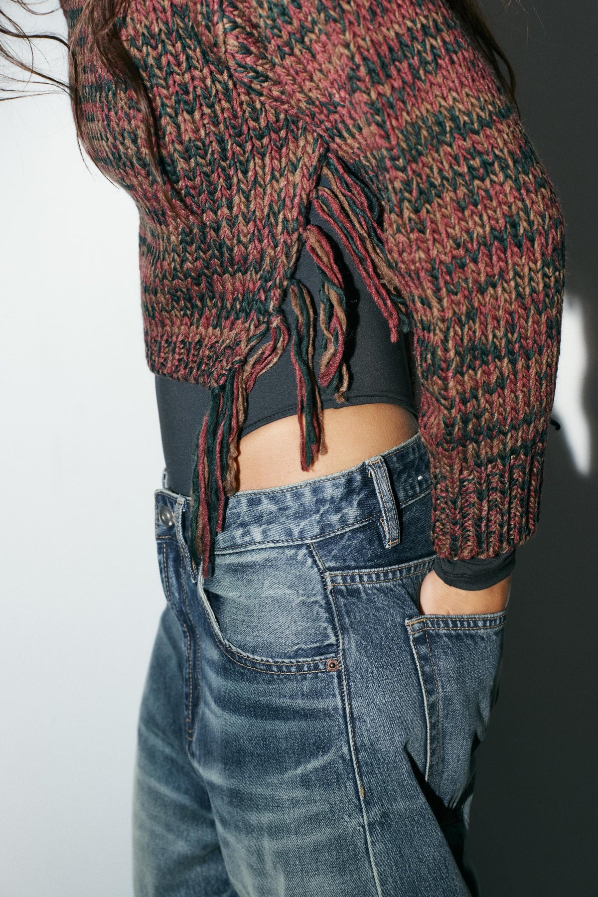 FRINGED KNIT JUMPER