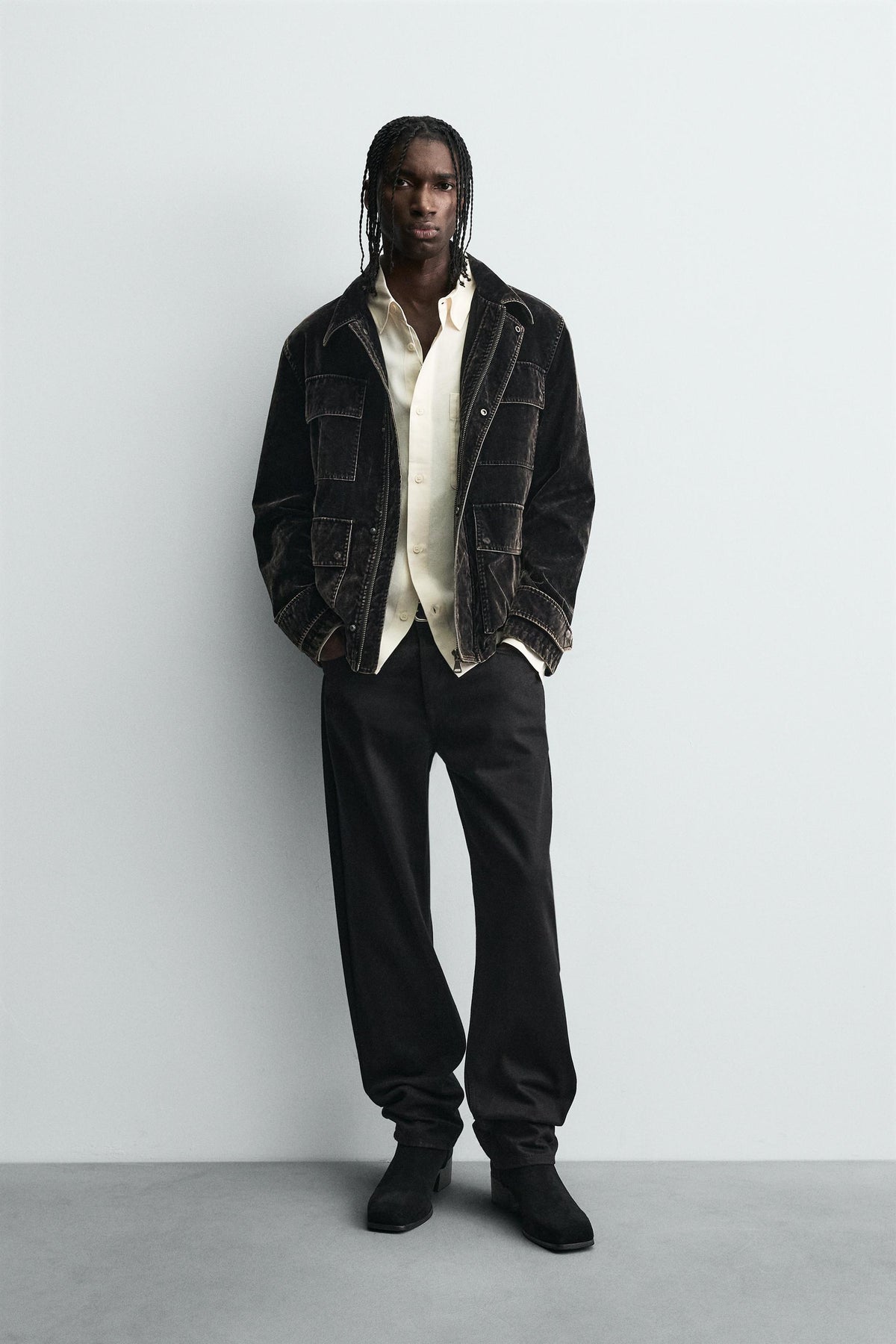 VELVET FLOCK JACKET - Image 1