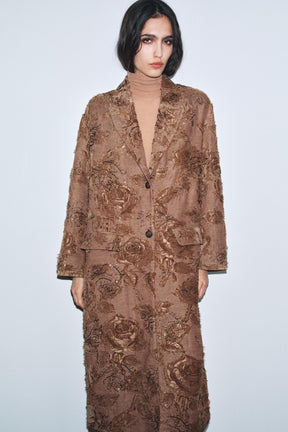 Embroidered Long Coat - Image 4