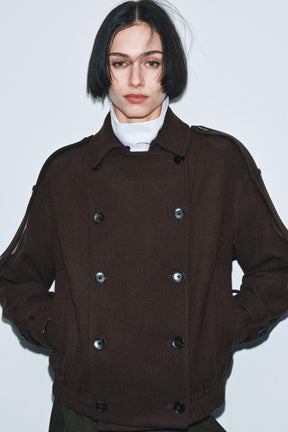 WOOL BLEND JACKET WITH FUR COLLAR - Image 4