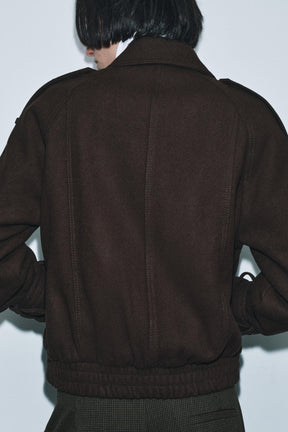 WOOL BLEND JACKET WITH FUR COLLAR - Image 5