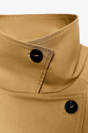 ZW COLLECTION MINIMAL SHORT TRENCH COAT - Image 8