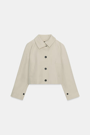 WATER-REPELLENT SHORT TRENCH COAT ZW COLLECTION - Image 6