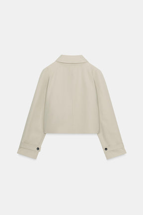 WATER-REPELLENT SHORT TRENCH COAT ZW COLLECTION - Image 7