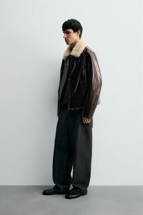 CONTRAST VINYL FINISH JACKET - Image 4