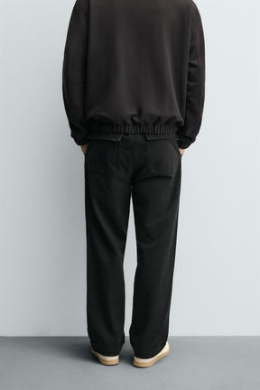 TWILL STRAIGHT-LEG TROUSERS - Image 3