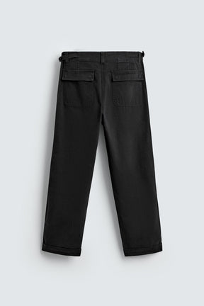 TWILL STRAIGHT-LEG TROUSERS - Image 7