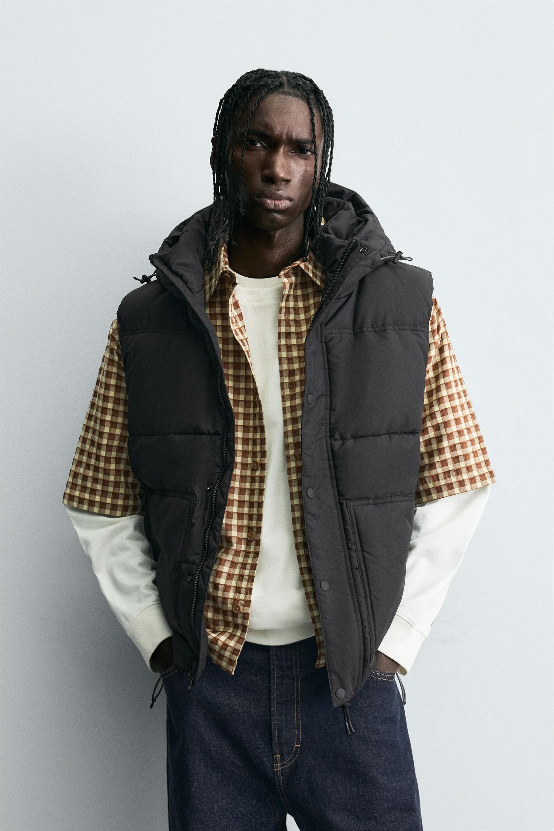 QUILTED GILET WITH HOODIE - Image 2