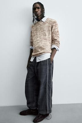 CONTRAST CHECK TECHNICAL JOGGER TROUSERS - Image 6