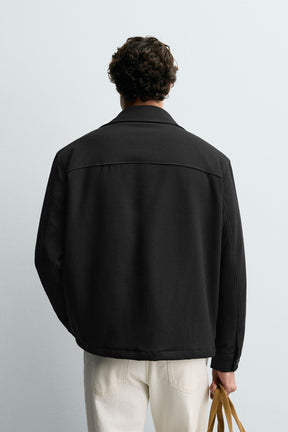 TEXTURED PADDED OVERSHIRT - Image 3