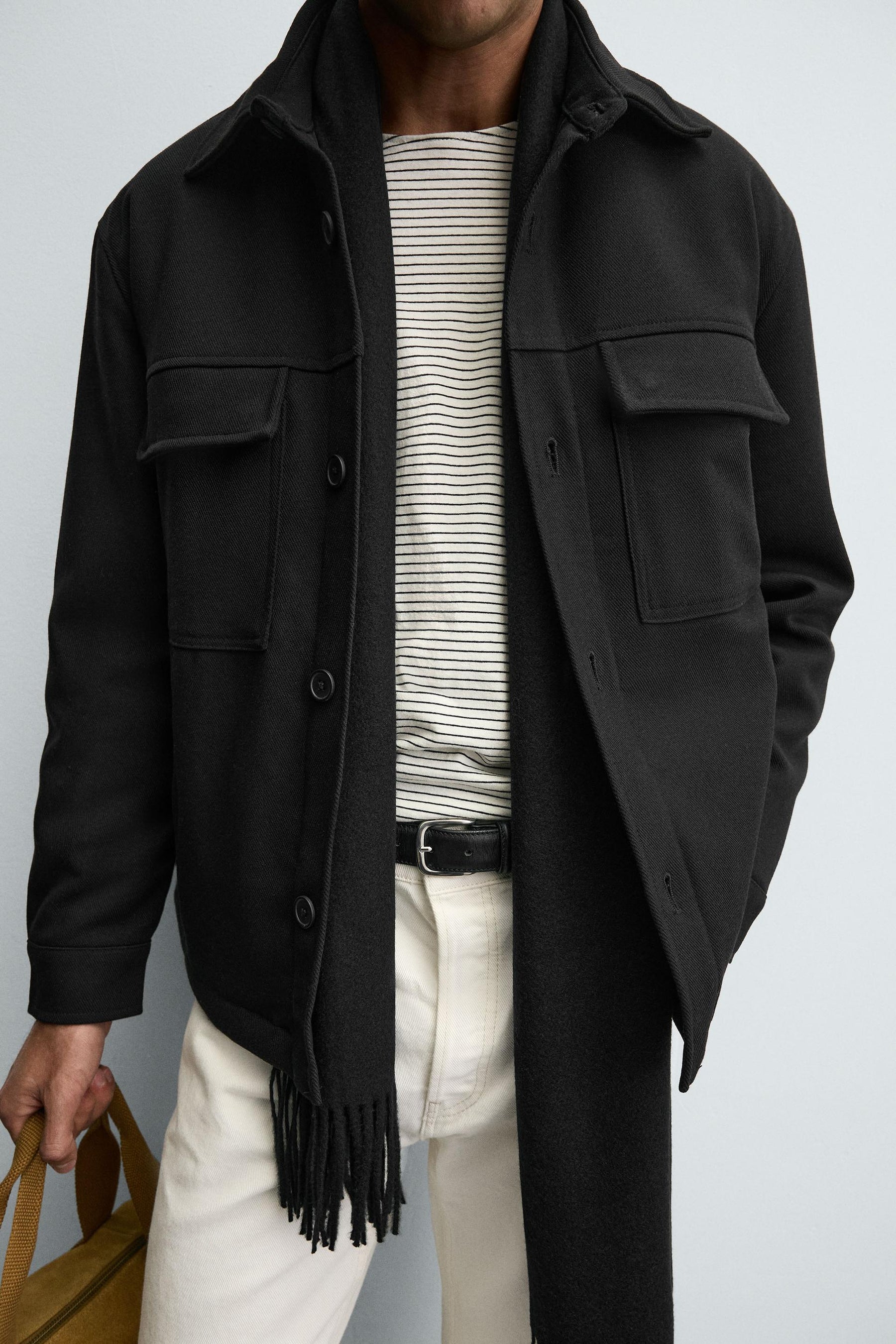 TEXTURED PADDED OVERSHIRT - Image 5