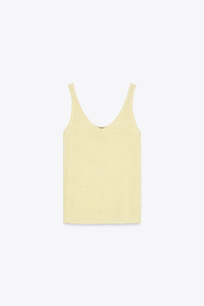 LINEN BLEND KNIT TOP - Image 7