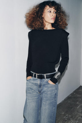 KNIT JUMPER WITH PADS