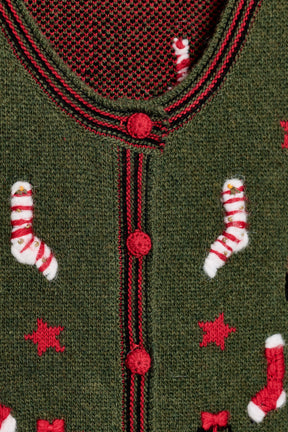 KNIT CHRISTMAS EMBROIDERED VEST - Image 4