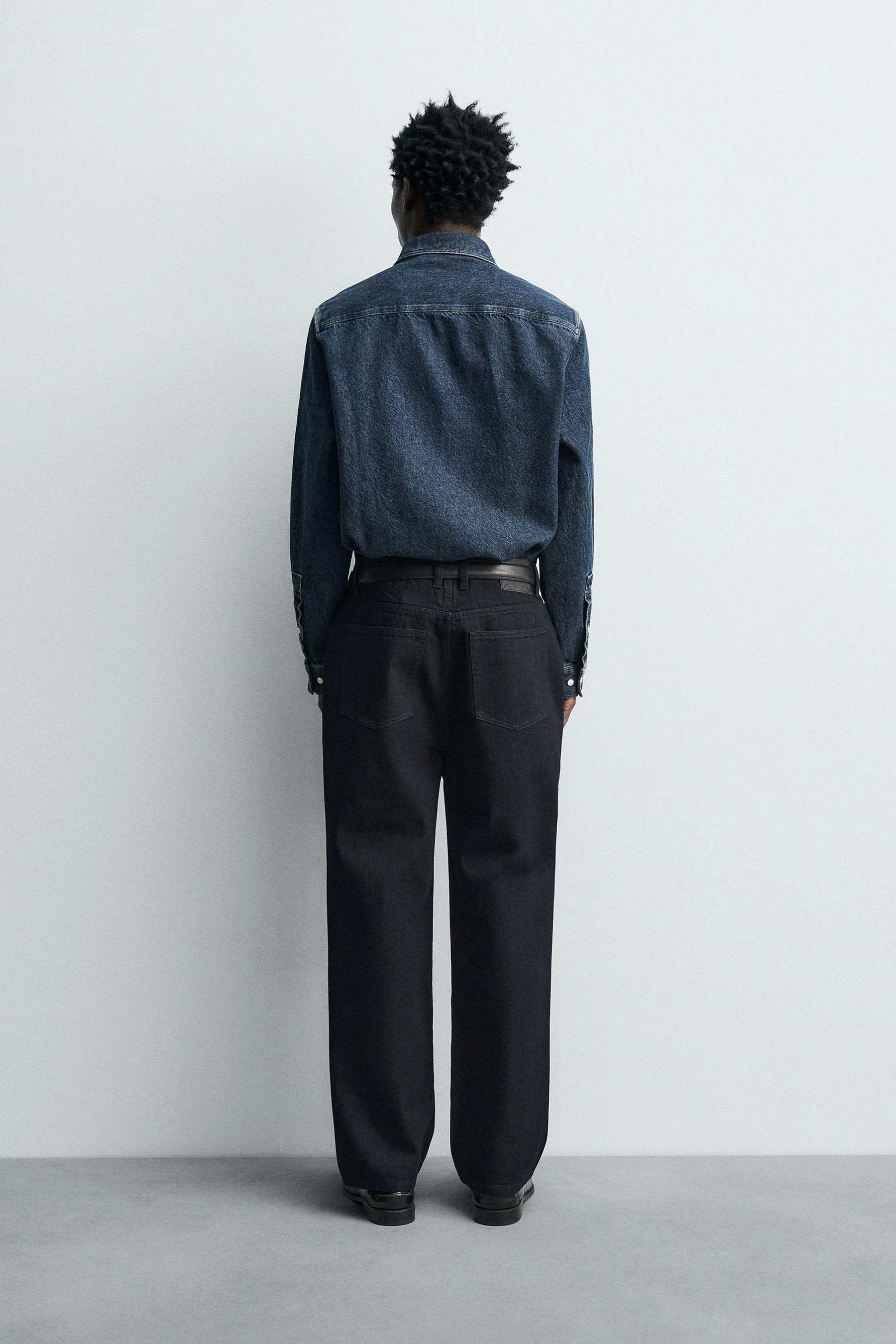 COTTON - WOOL STRAIGHT-LEG JEANS - Image 3