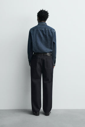 COTTON - WOOL STRAIGHT-LEG JEANS - Image 3