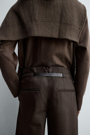 PLEATED TROUSERS WITH BELT - Image 6