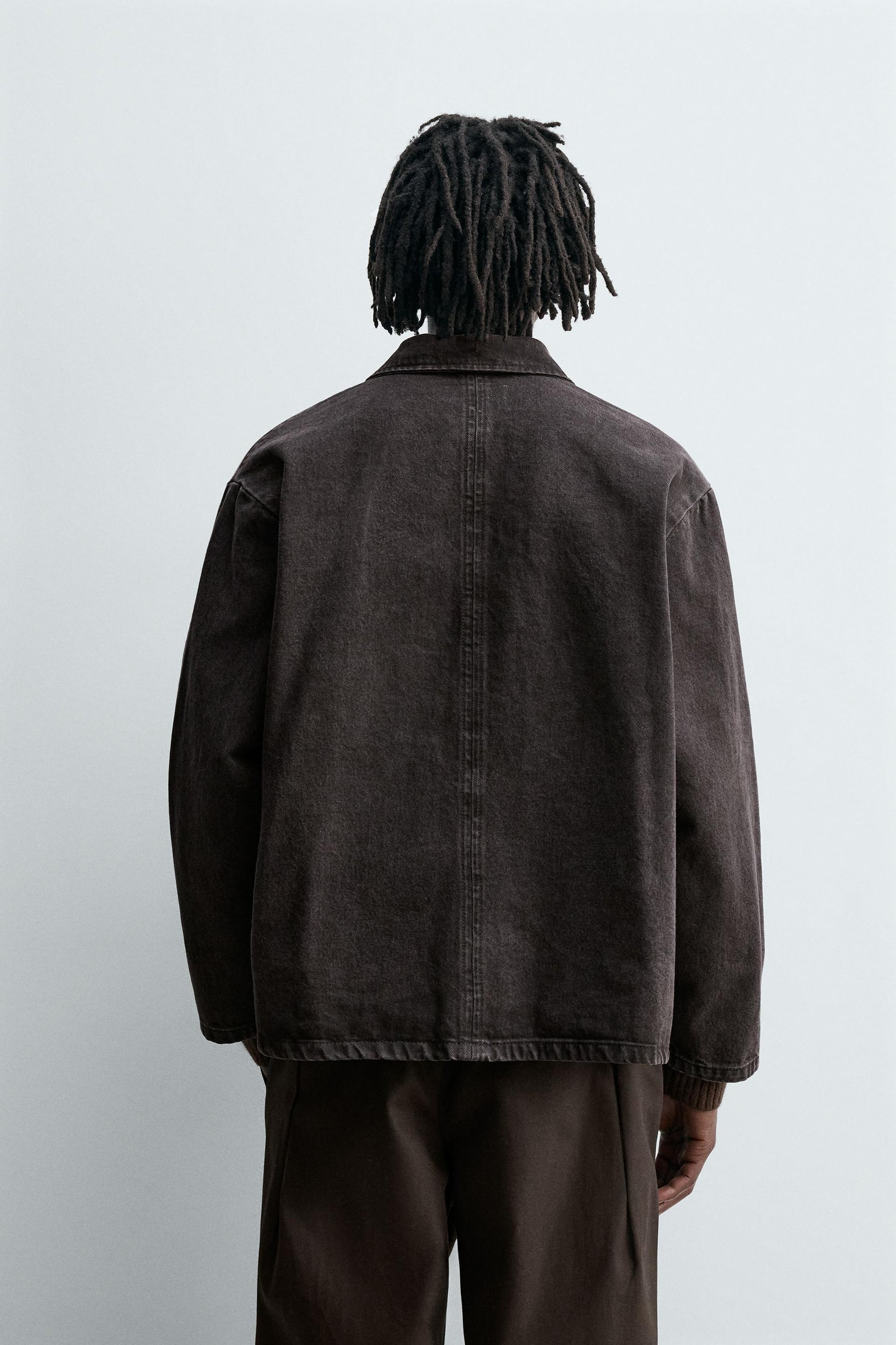 BOXY FIT DENIM OVERSHIRT - Image 3