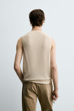 TEXTURED TANK T-SHIRT - Image 3