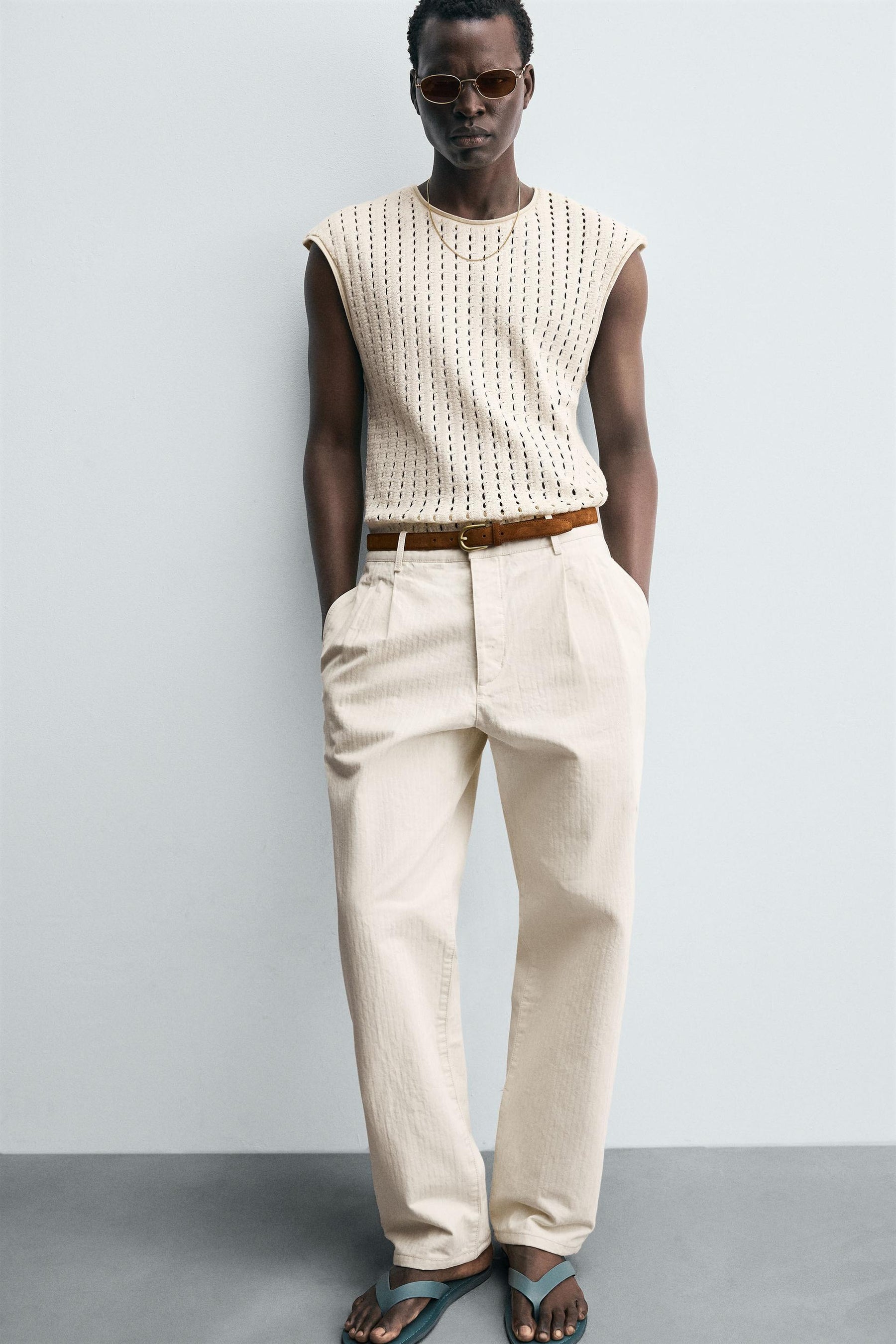 SLEEVELESS KNIT T-SHIRT - Image 6