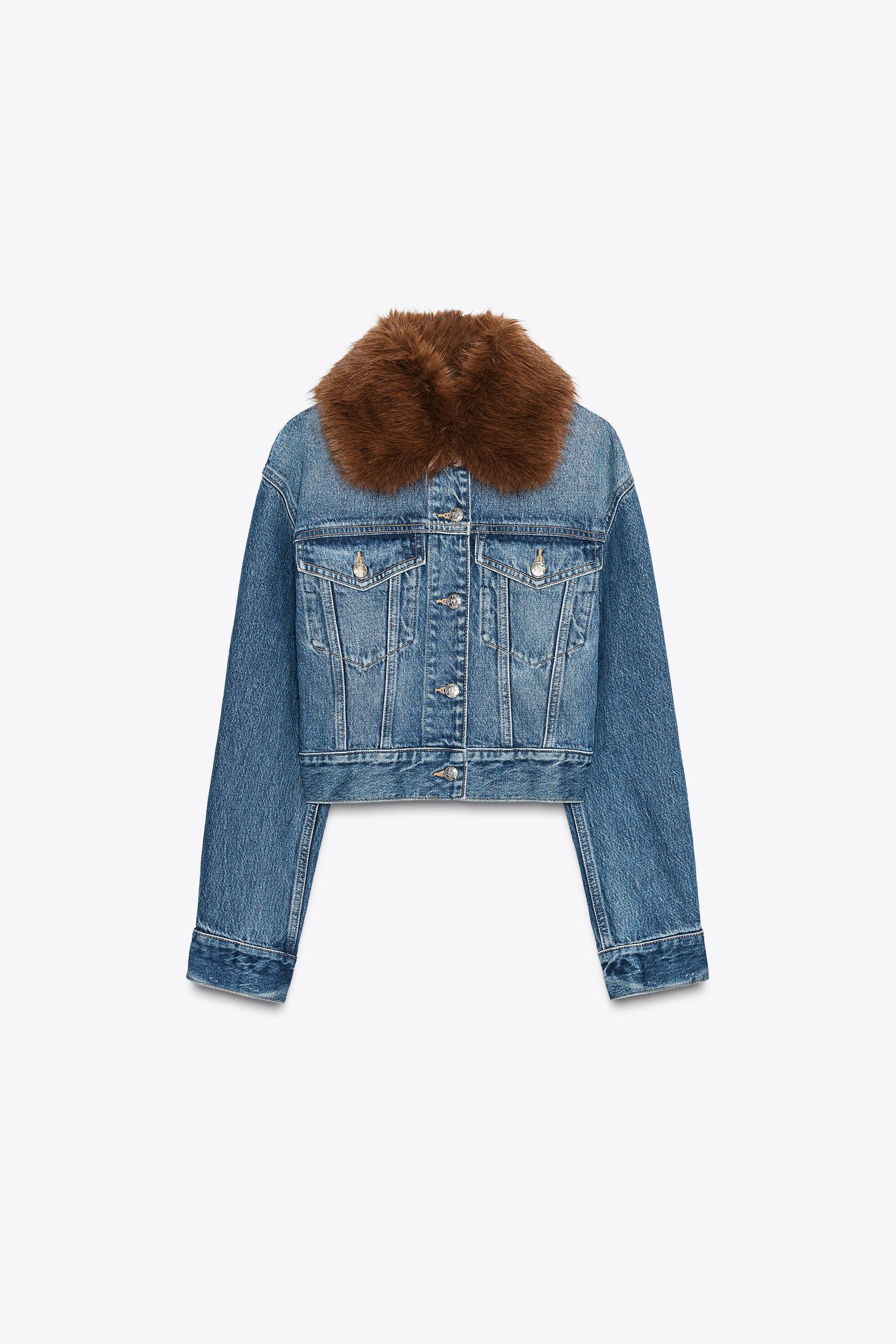 Faux Fur Denim Jacket