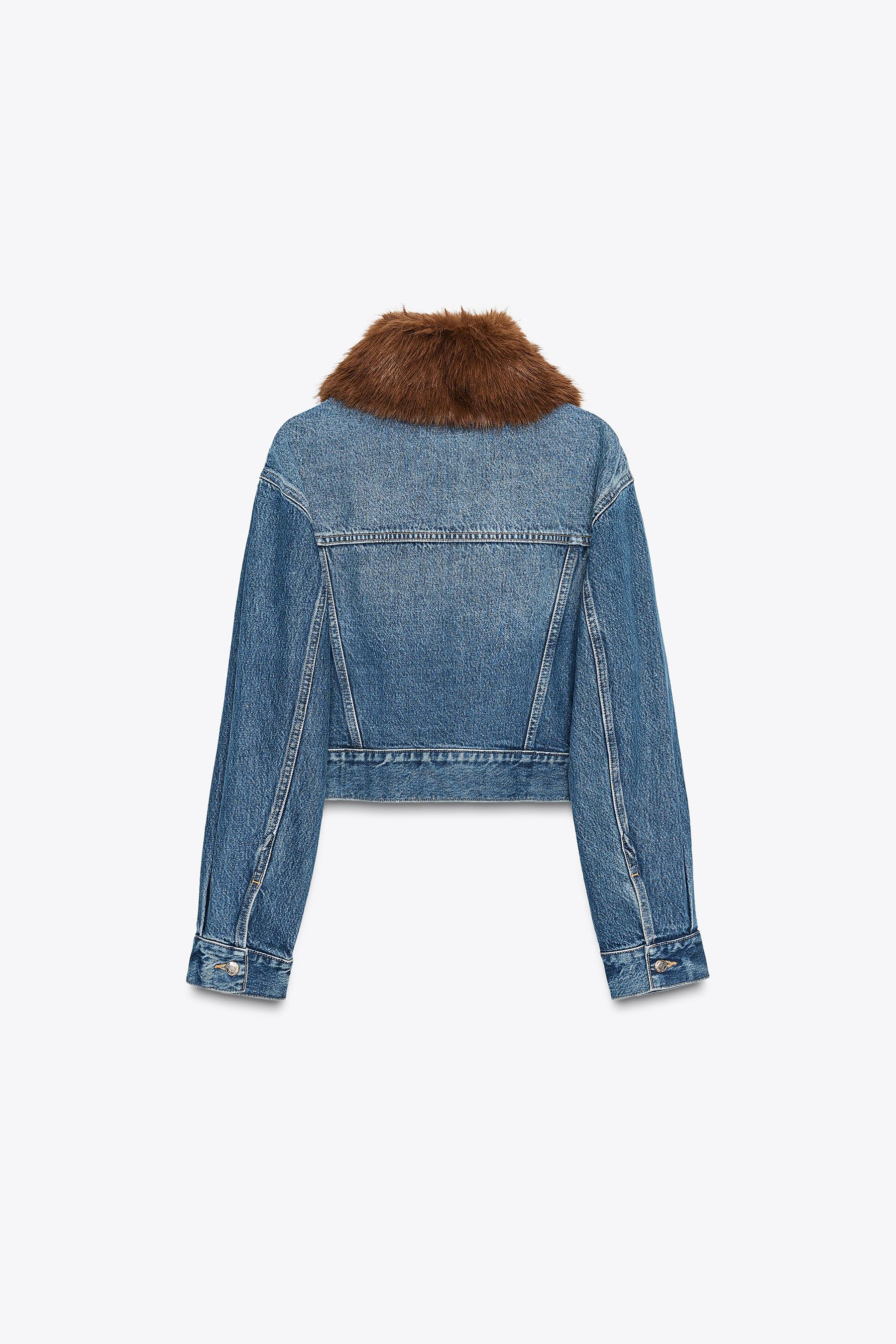 Faux Fur Denim Jacket
