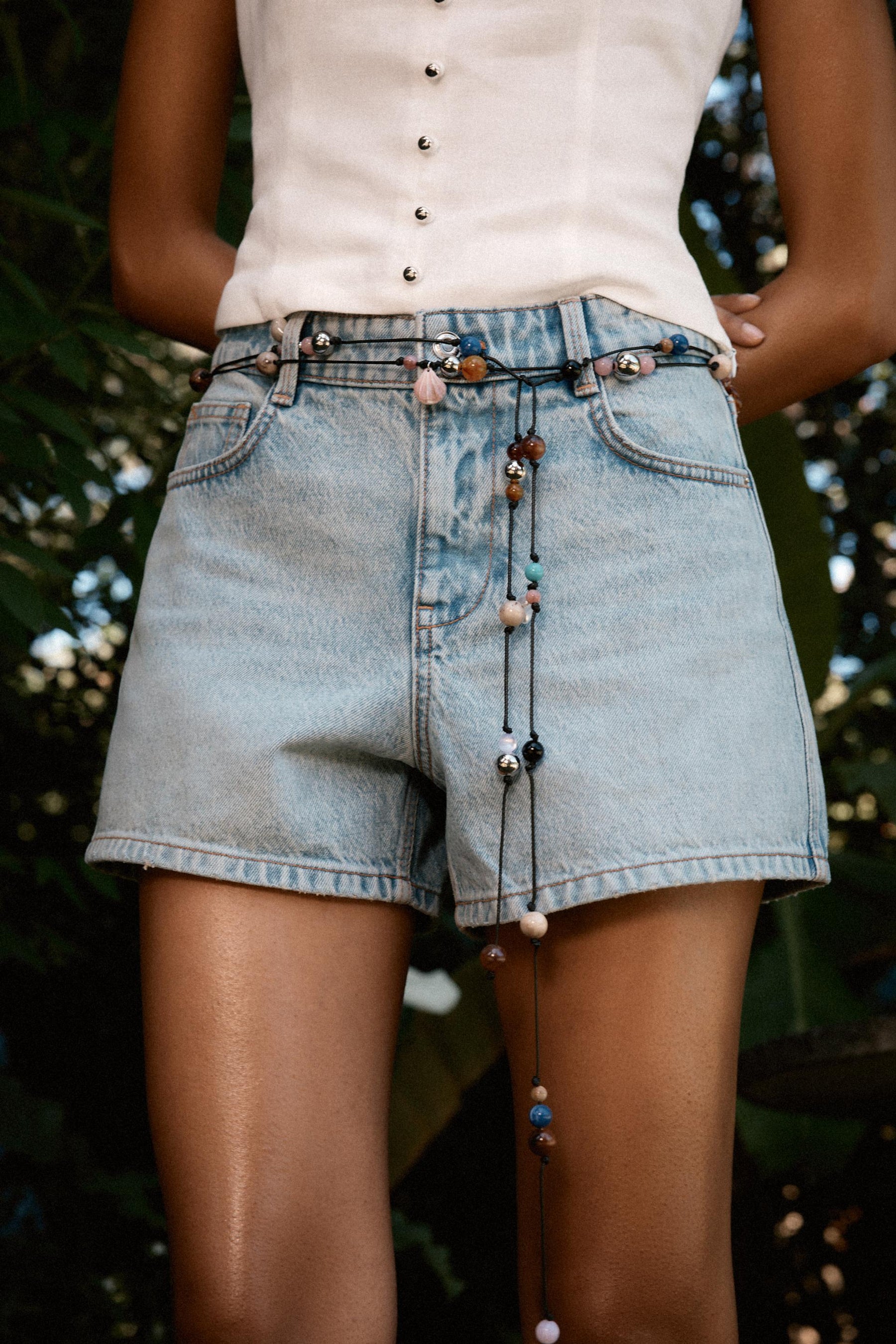 Mid-Waist Mom Fit Shorts