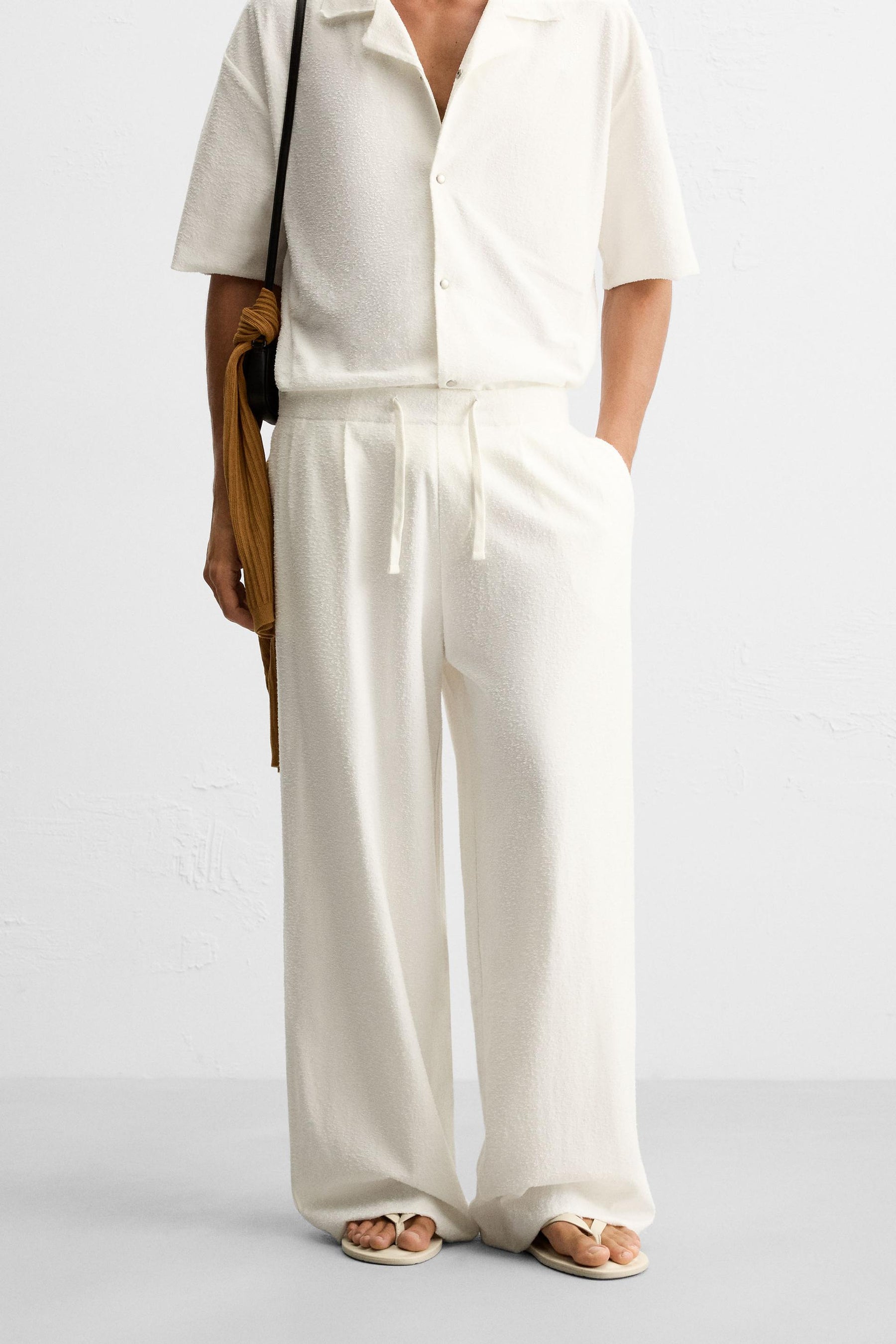 RELAXED FIT TEXTURED TROUSERS - Image 2