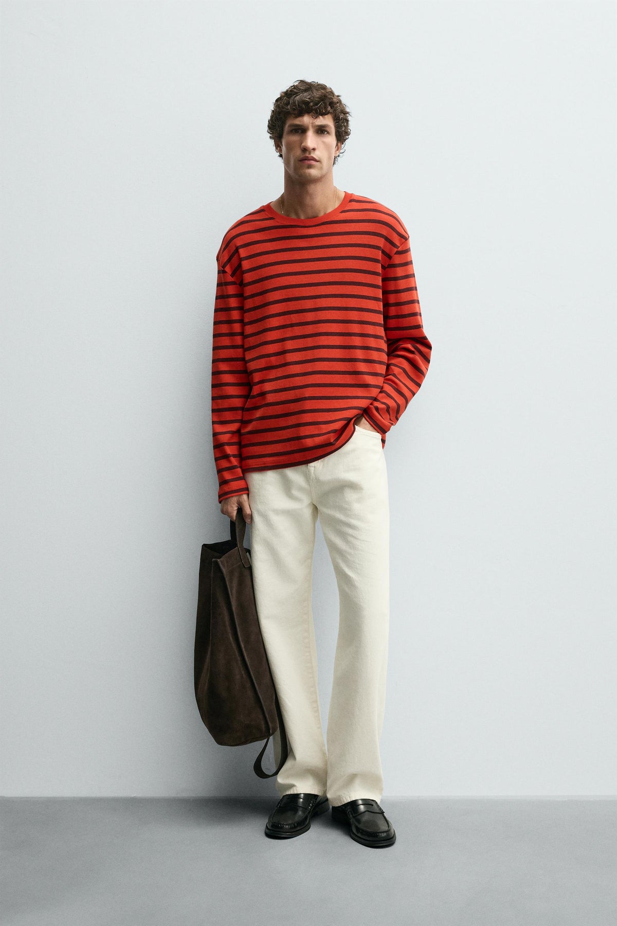 CONTRAST STRIPED T-SHIRT - Image 1