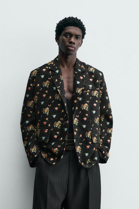 LIMITED EDITION FLORAL JACQUARD BLAZER - Image 2